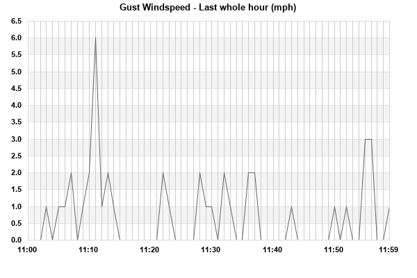 Windgust last whole hour